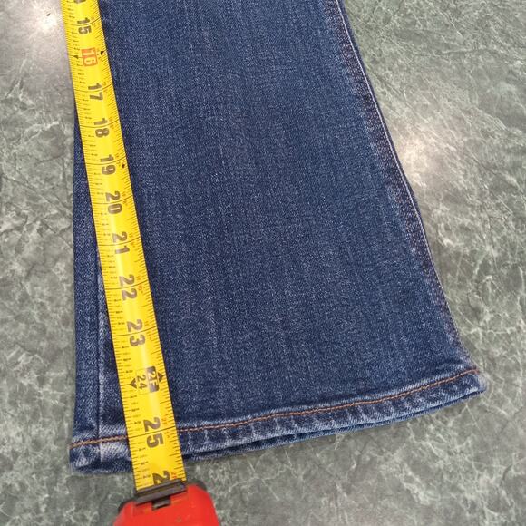 Old Navy Womens Sz 8 Dark Wash High Rise Vintage Cropped Flare Denim Jeans Cool - Picture 9 of 11
